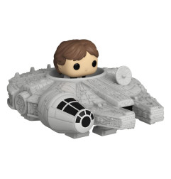 Star Wars Bitty POP! Rides Vinyl Figurine Display Han Solo w/Millenium Falcon 2,5 cm