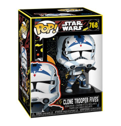 Star Wars : Clone Wars POP! Movie Vinyl Figura Clone Trooper Fives (Retro)