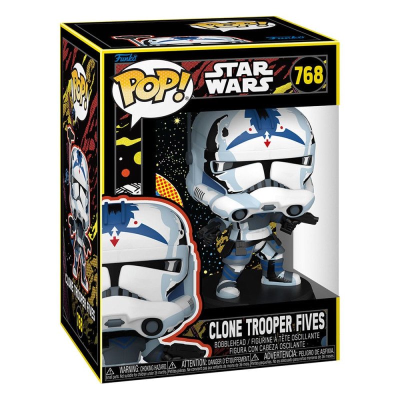 Star Wars : Clone Wars POP! Movie Vinyl Figure Clone Trooper Fives (Retro) Star Wars : Clone Wars POP! Movie Vinyl Figure Clone Trooper Fives (Retro)