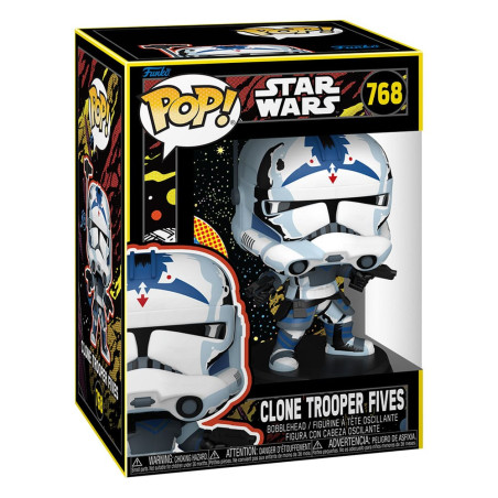 Star Wars : Clone Wars POP! Movie Vinyl Figura Clone Trooper Fives (Retro)