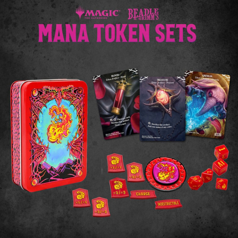 Magic the Gathering: Dice and Token Pack Red Mana Magic the Gathering: Dice and Token Pack Red Mana