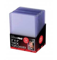 Toploader Transparente 3" x 4" Thick Regular (25 unidades)