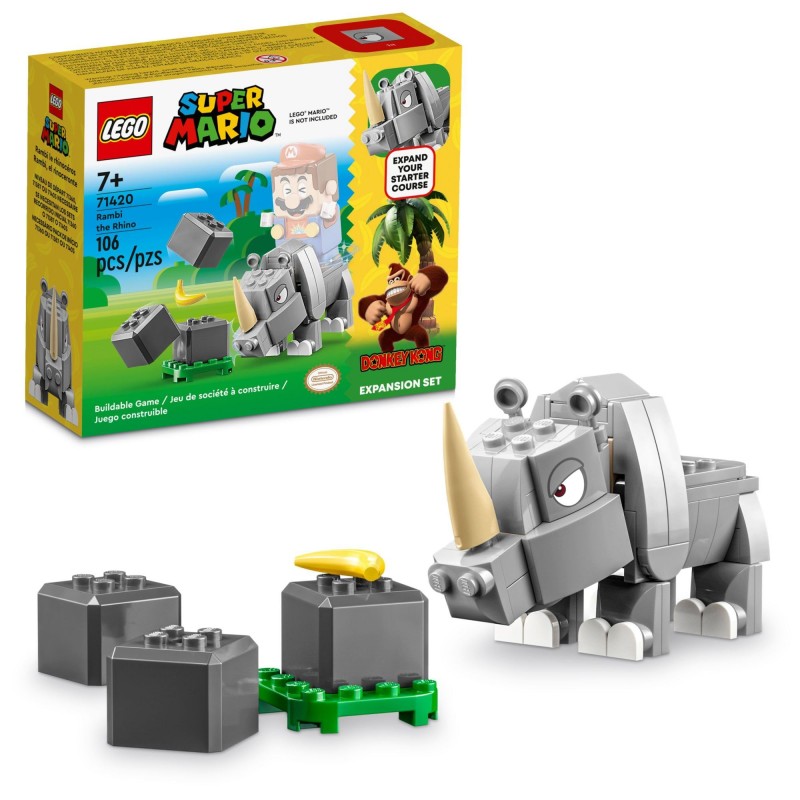 LEGO Super Mario 71420 Set de Expansión: Rambi, El Rinoceronte