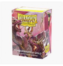 Dragon Shield Standard Sleeves Dual Matte Pomegranate & Gold (100 Sleeves)