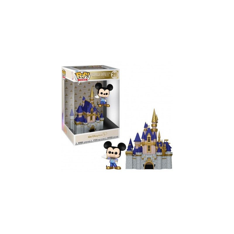 Walt Disney World 50 POP! Town Cinderella Castle and Mickey Mouse