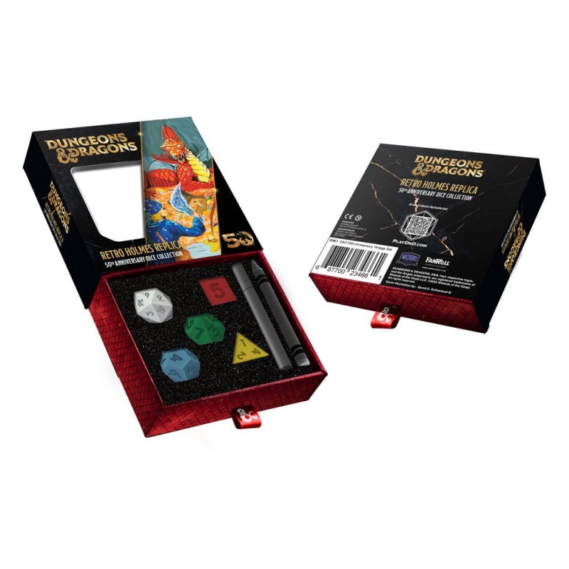 Dungeons & Dragons Pack de Dados 50th Anniversary: Retro Holmes Replica Dungeons & Dragons Pack de Dados 50th Anniversary: Retro Holmes Replica