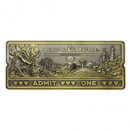 Dungeons & Dragons: The Cartoon Réplica 40th Anniversary Rollercoaster Ticket Limited Edition