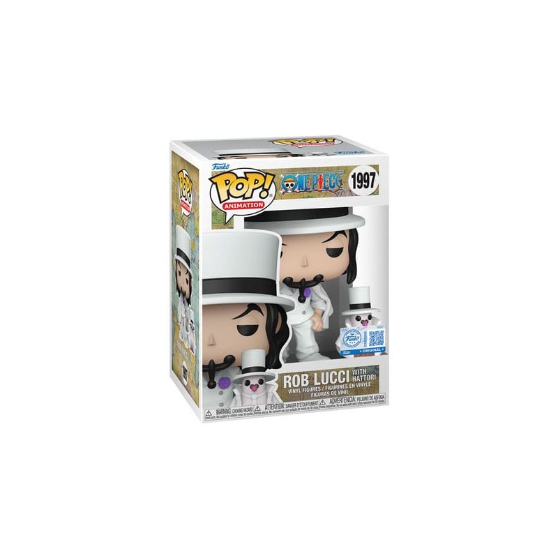 One Piece POP!&Buddy Animation Vinyl Figures Rob Lucci with Hattori 10 cm