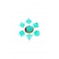 FanRoll Mini Dice Set Stardust Turquoise (7) FanRoll Mini Dice Set Stardust Turquoise (7)