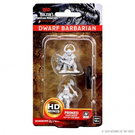 Dungeons & Dragons Nolzur’s Marvelous Miniatures Unpainted: Female dwarf barbarian