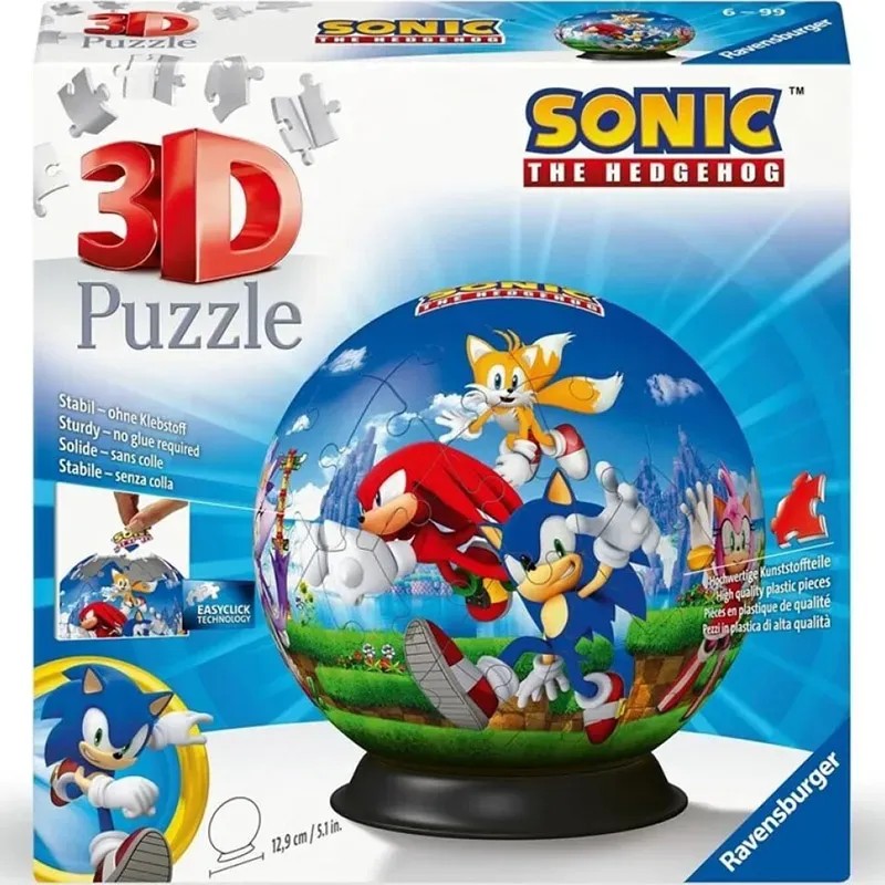 Sonic The Hedgehog Puzzle Ball 3D 73 Piezas Sonic The Hedgehog Puzzle Ball 3D 73 Piezas