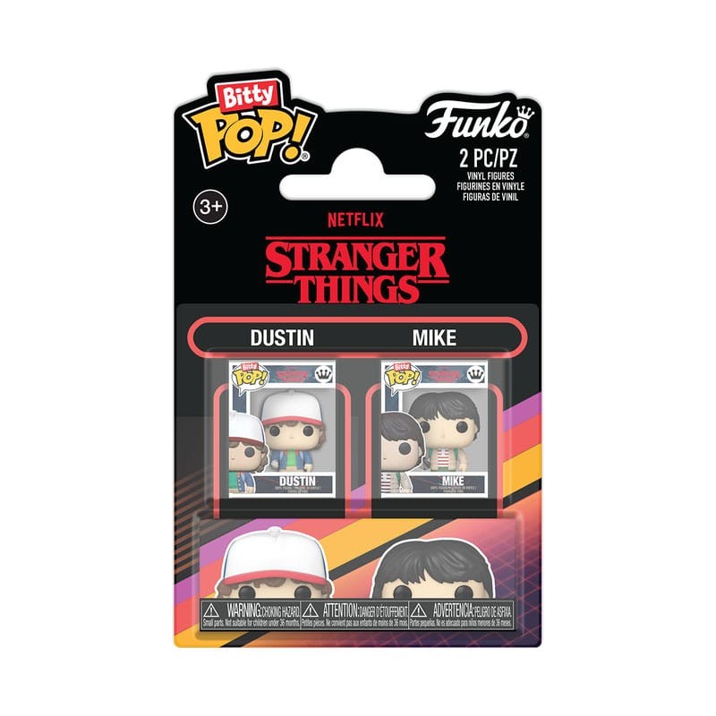 Stranger Things 2-Pack Bitty POP! Vinyl Figures – Dustin & Mike (2.5 cm)
