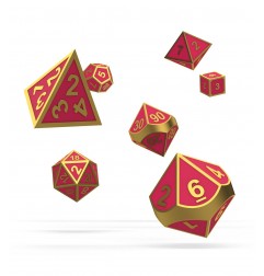 Oakie Doakie Dice Dados RPG-Set Metal Glow in the Dark - Golden Princess (7)