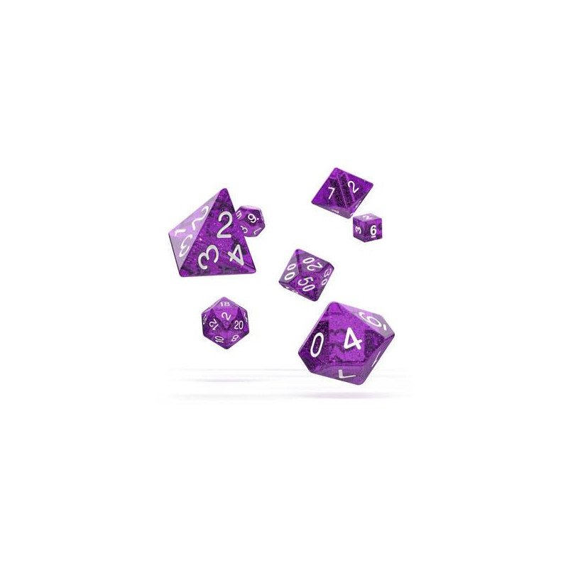 Oakie Doakie Dice Dados RPG-Set Speckled - Púrpura (7)