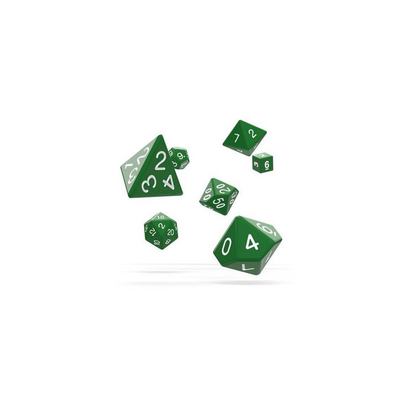 Oakie Doakie Dice Dados RPG-Set Solid - Verde (7)
