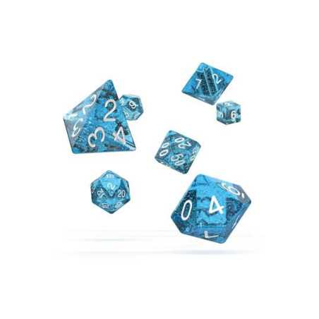 Oakie Doakie Dice RPG Set Speckled - Light Blue (7)