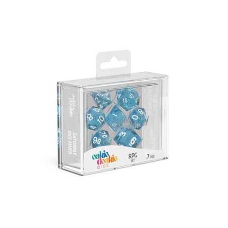 Oakie Doakie Dice RPG Set Speckled - Light Blue (7)