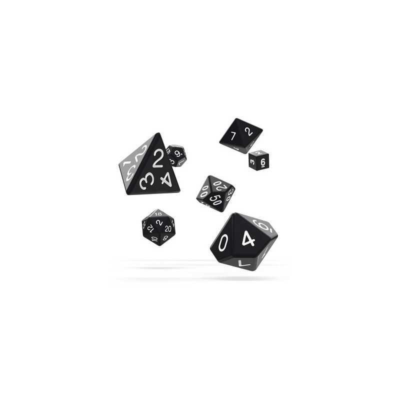 Oakie Doakie Dice Dados RPG-Set Solid - Negro (7)