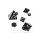 Oakie Doakie Dice Dados RPG-Set Solid - Negro (7)