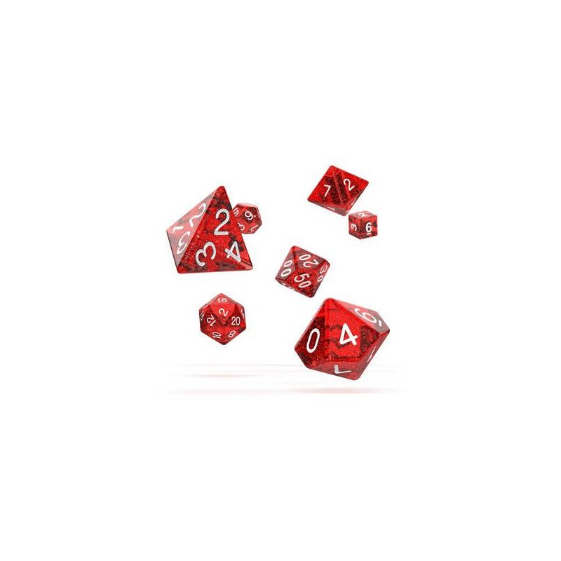 Oakie Doakie Dice Dados RPG-Set Speckled - Rojo (7)