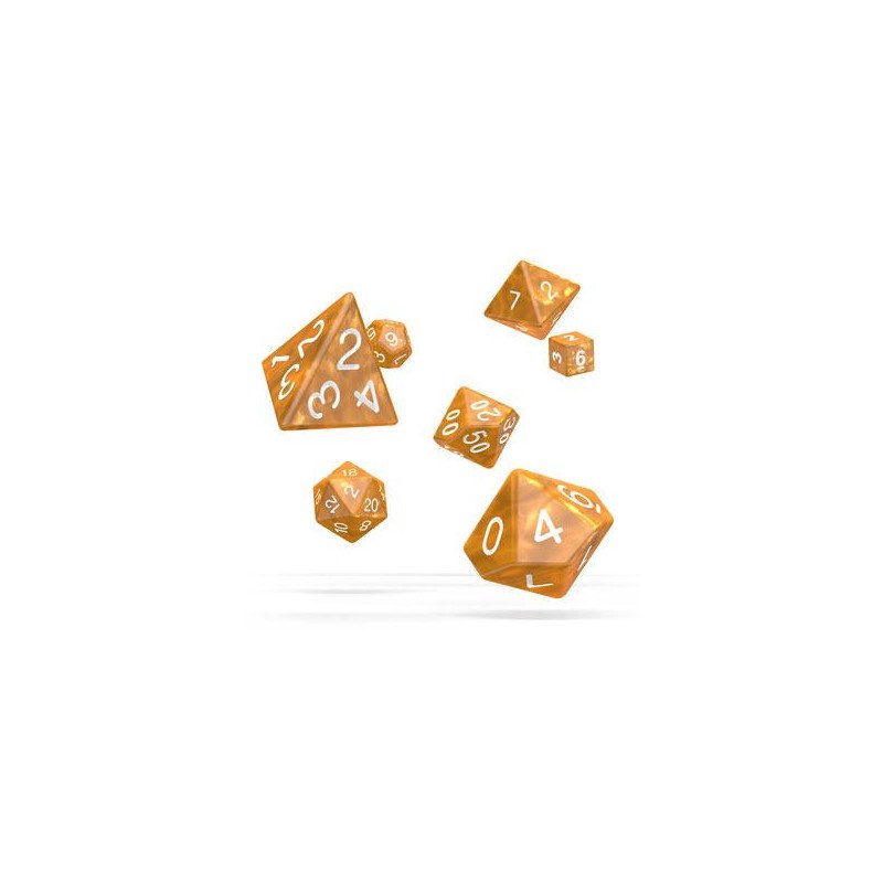 Oakie Doakie Dice Dados RPG-Set Marble - Naranja (7)