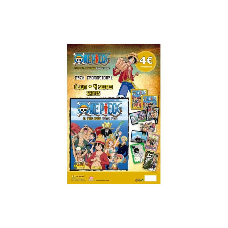 [ESPAÑOL] One Piece El Nuevo Mundo 2023: Pack Promocional Álbum + 4 Sobres