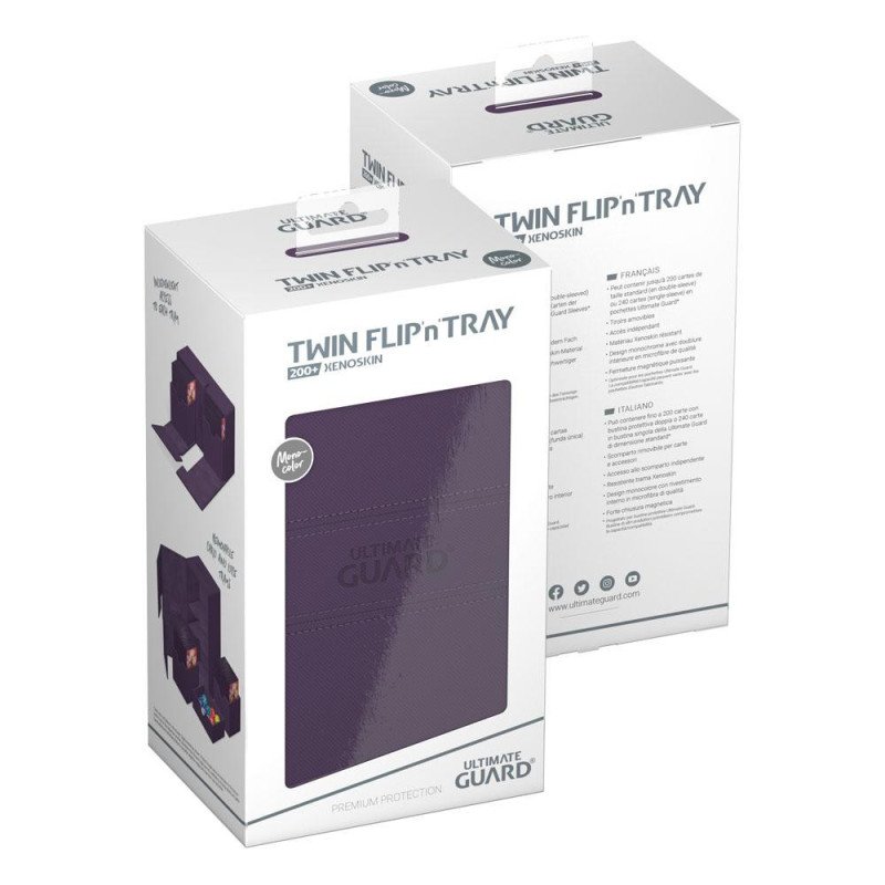 Ultimate Guard Twin Flip`n`Tray 200+ XenoSkin Monocolor Violeta