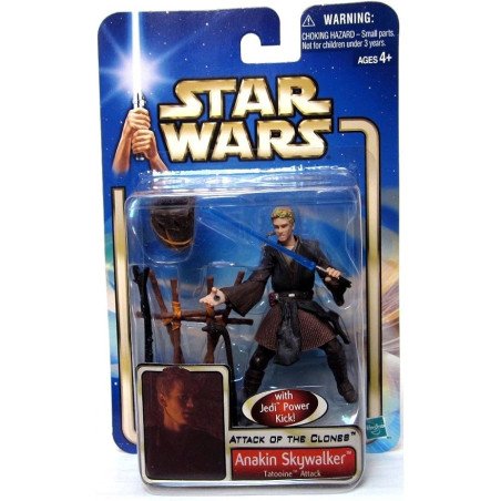 Figura Star Wars Attack of the Clones Anakin Skywalker with Jedi Power Kick!