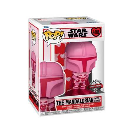 Star Wars Valentines POP! Star Wars Vinyl Figura Mando w/Grogu 498