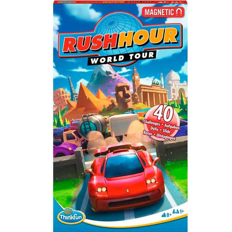 Ravensburger Rush Hour World Tour - Juego Magnético de Lógica Deductiva Ravensburger Rush Hour World Tour - Juego Magnético de Lógica Deductiva