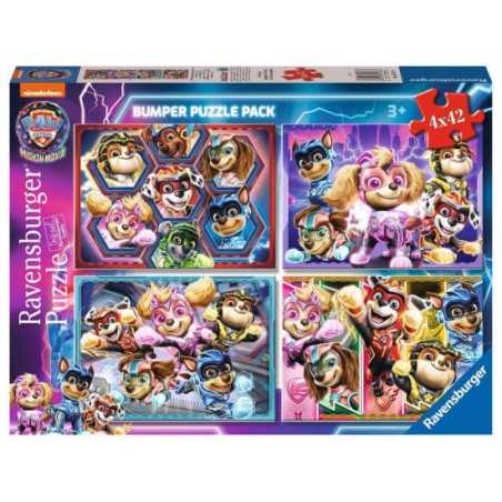 Puzzle 4x42 Bumper Pack Paw Patrol The Mighty Movie