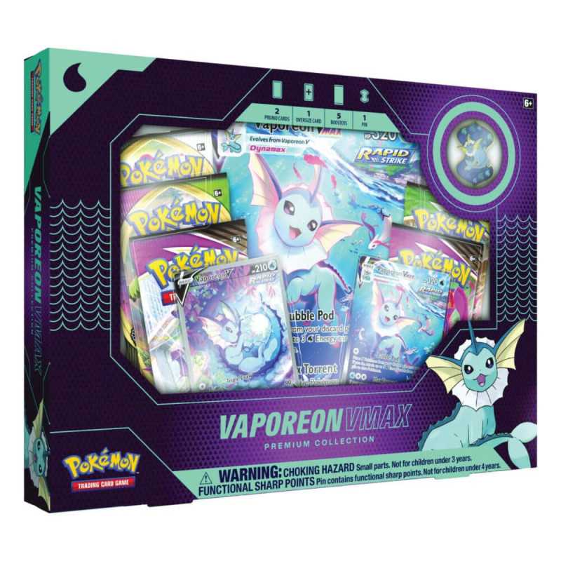 Pokémon TCG Vaporeon VMAX Colección Premium Pokémon TCG Vaporeon VMAX Colección Premium