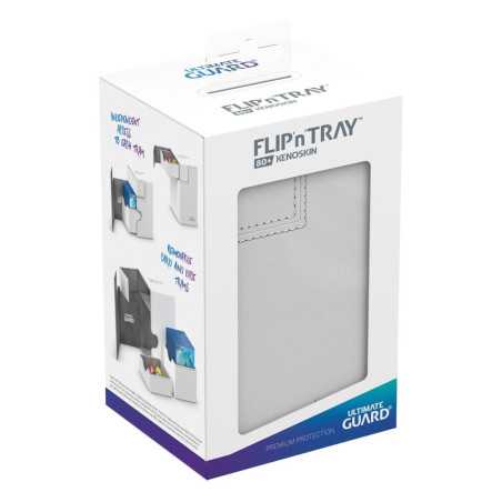 Ultimate Guard Flip´n´Tray Deck Case 80+ Caja de Cartas Tamaño Estándar XenoSkin Blanco