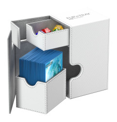 Ultimate Guard Flip´n´Tray Deck Case 80+ Caja de Cartas Tamaño Estándar XenoSkin Blanco