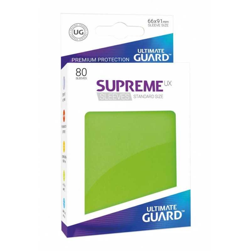 Ultimate Guard Supreme UX Sleeves Fundas de Cartas Tamaño Estándar Verde Claro (80)