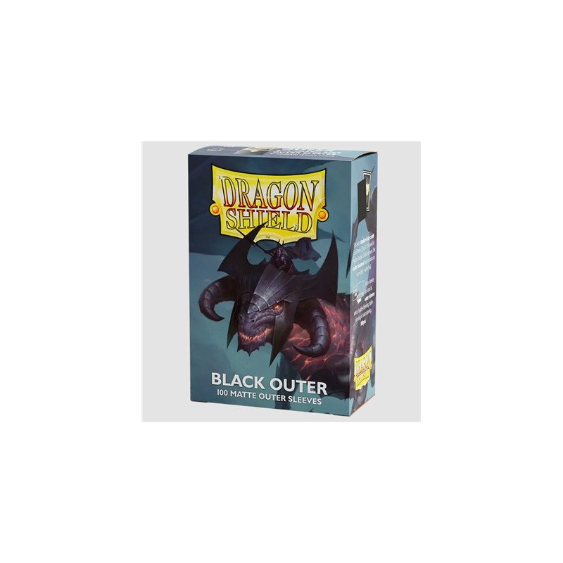 Dragon Shield Sleeves: Black Outer Matte (100)