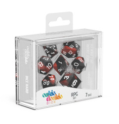 Oakie Doakie Dice Dados RPG-Set Glow in the Dark - Lava (7)
