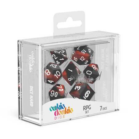 Oakie Doakie Dice Dados RPG-Set Glow in the Dark - Lava (7)