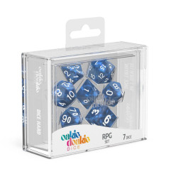 Oakie Doakie Dice Dados RPG-Set Marble - Blue (7)