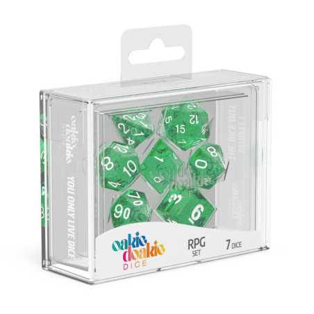 Oakie Doakie Dice Dados RPG-Set Speckled - Verde (7)
