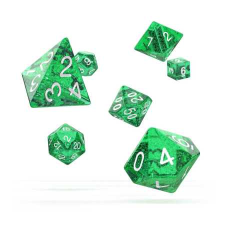 Oakie Doakie Dice Dados RPG-Set Speckled - Verde (7)