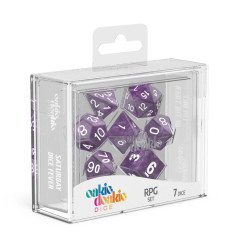 Oakie Doakie Dice Dados RPG-Set Marble - Púrpura (7)