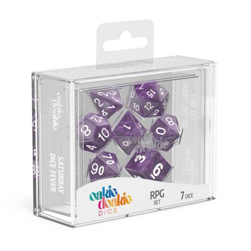 Oakie Doakie Dice Dados RPG-Set Marble - Púrpura (7) Oakie Doakie Dice Dados RPG-Set Marble - Púrpura (7)