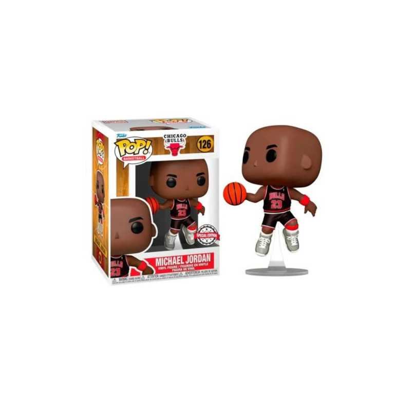 NBA Legends POP! SportsBulls- Michael Jordan w/Jordans (Blk Pinstripe Jersey)