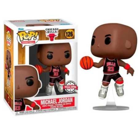 NBA Legends POP! SportsBulls- Michael Jordan w/Jordans (Blk Pinstripe Jersey)