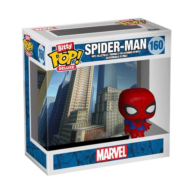 Spider-Man Figura Bitty POP! Deluxe Vinyl Spider-Man(Cityscape) 2,5 cm