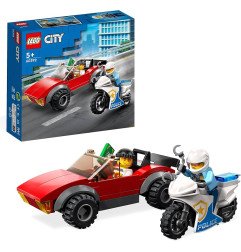 Lego City 60392 Moto de Policía y Coche a la Fuga