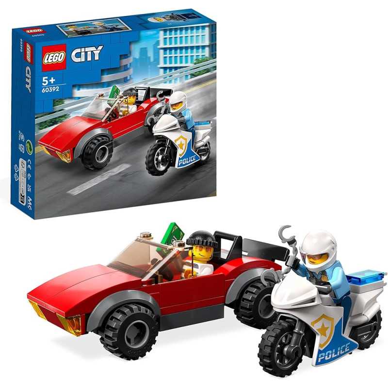 Lego City 60392 Moto de Policía y Coche a la Fuga Lego City 60392 Moto de Policía y Coche a la Fuga