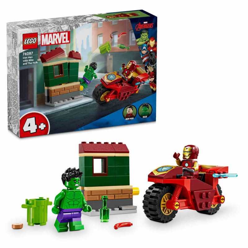 Lego 76287 Iron Man con Moto y Hulk