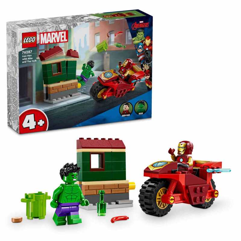 Lego 76287 Iron Man con Moto y Hulk Lego 76287 Iron Man con Moto y Hulk